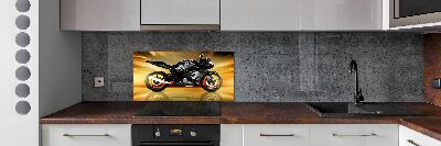 Glass splashback Motorbike