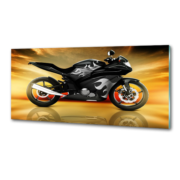 Glass splashback Motorbike