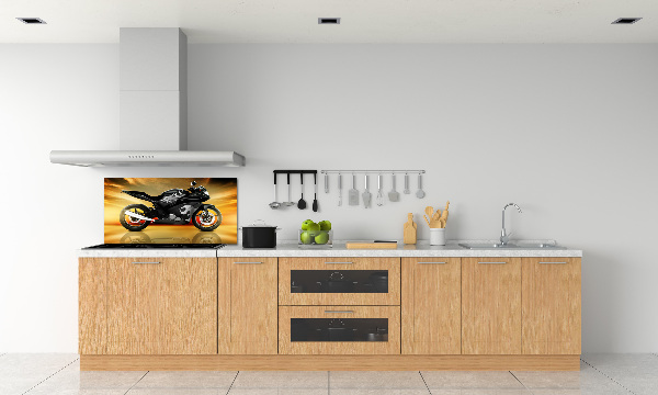 Glass splashback Motorbike