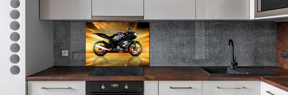 Glass splashback Motorbike