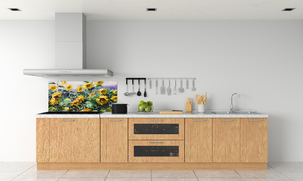 Cooker splashback Sunflowers