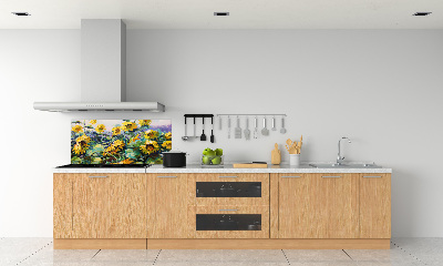 Cooker splashback Sunflowers