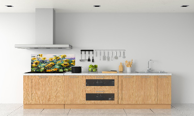 Cooker splashback Sunflowers