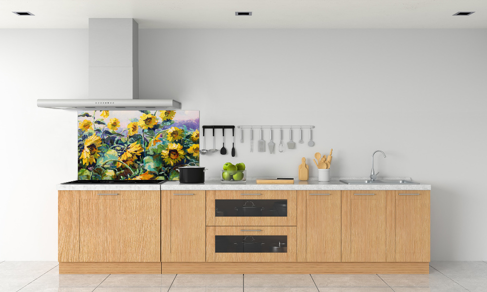 Cooker splashback Sunflowers