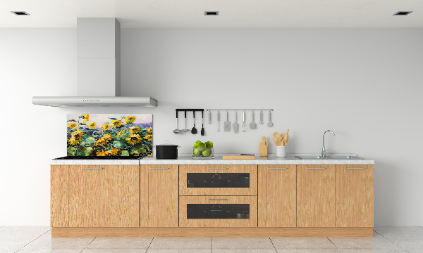 Cooker splashback Sunflowers