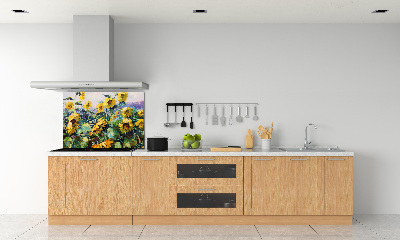 Cooker splashback Sunflowers