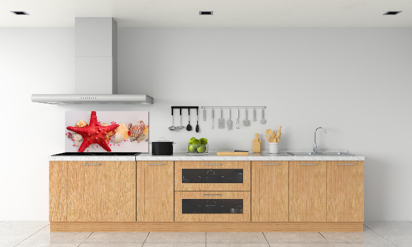 Kitchen splashback Starfish and shells