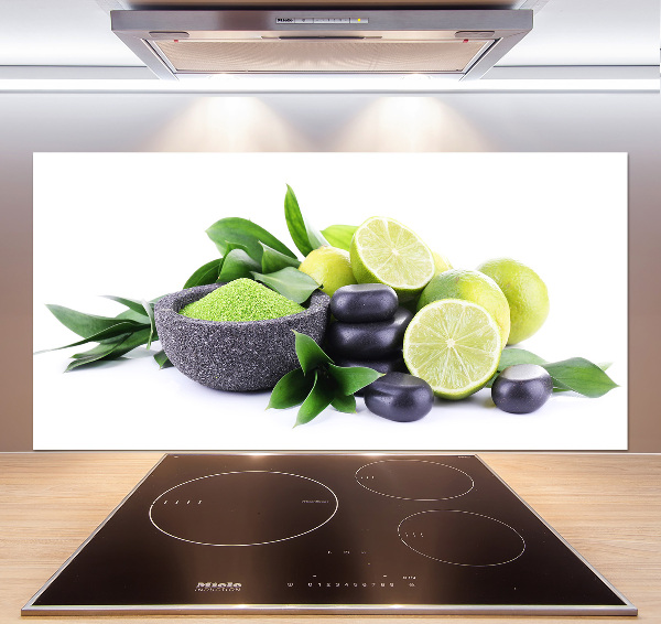 Cooker splashback Lime and stones