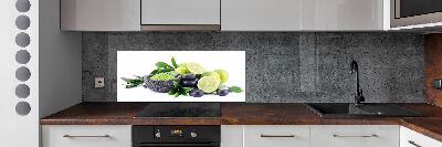 Cooker splashback Lime and stones