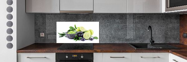 Cooker splashback Lime and stones