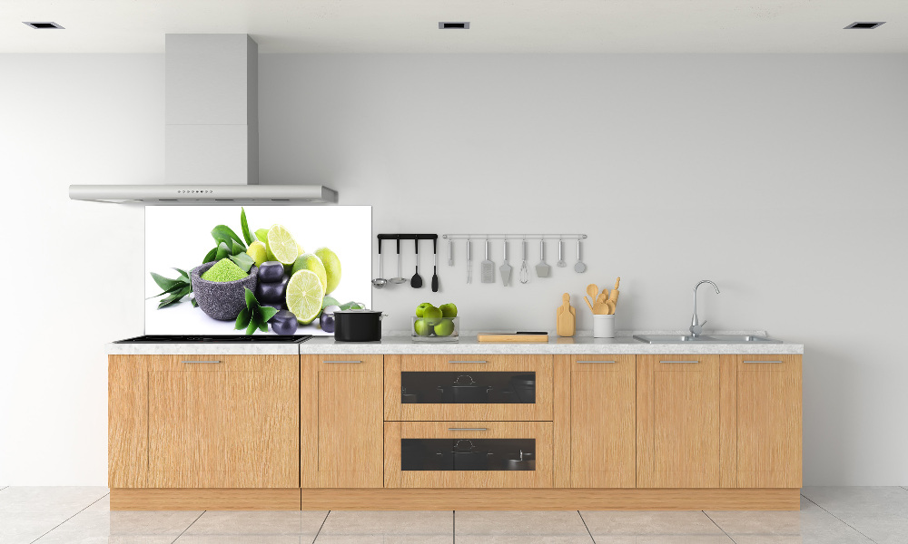 Cooker splashback Lime and stones