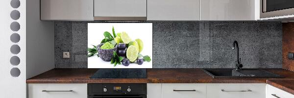 Cooker splashback Lime and stones