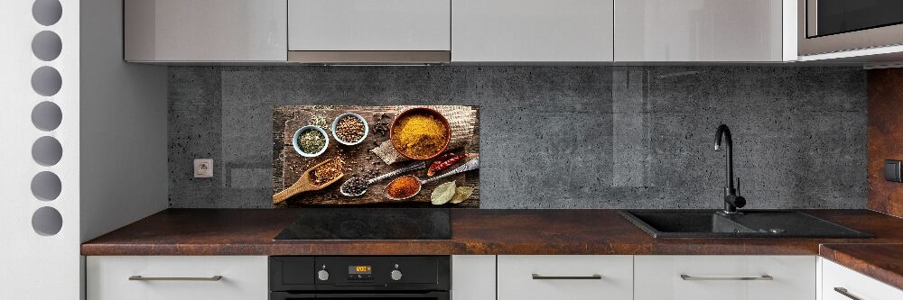 Cooker splashback A mixture of spices