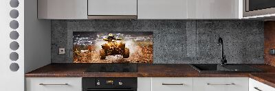 Glass splashback Quad