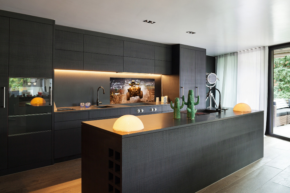 Glass splashback Quad