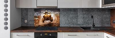 Glass splashback Quad