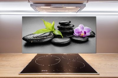 Cooker splashback Zen stones