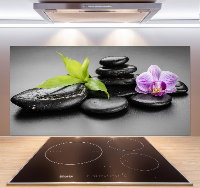 Cooker splashback Zen stones