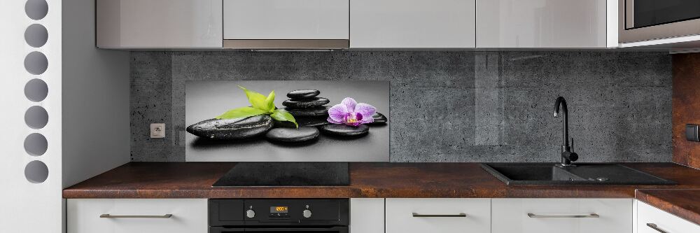 Cooker splashback Zen stones