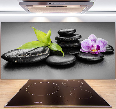 Cooker splashback Zen stones