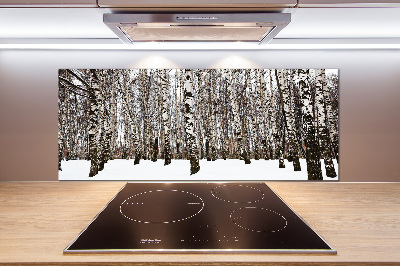 Cooker splashback Birches in winter