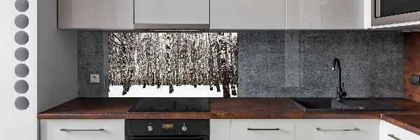 Cooker splashback Birches in winter