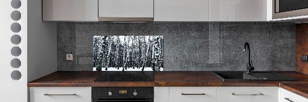 Cooker splashback Birches in winter