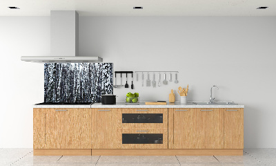 Cooker splashback Birches in winter