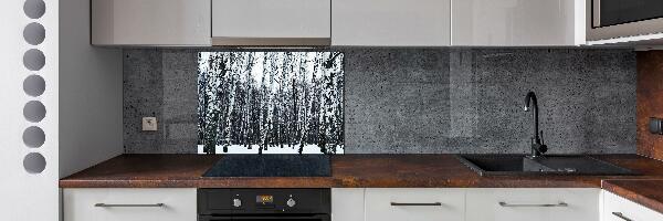 Cooker splashback Birches in winter