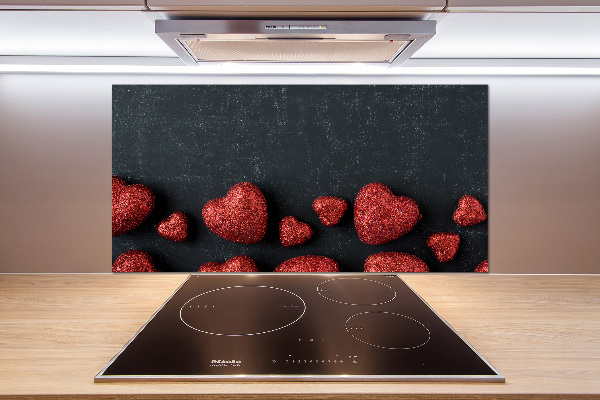 Kitchen splashback Hearts on the board