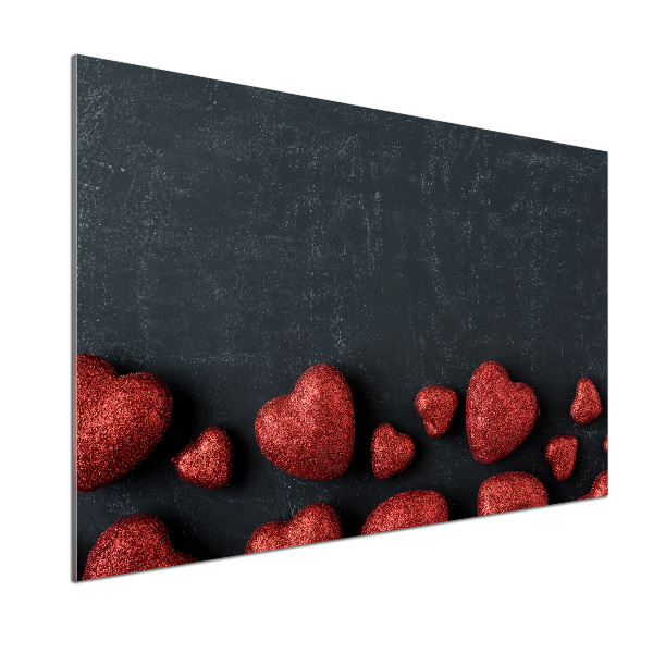 Kitchen splashback Hearts on the board