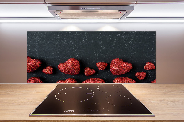 Kitchen splashback Hearts on the board