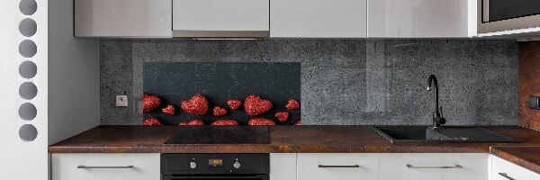 Kitchen splashback Hearts on the board