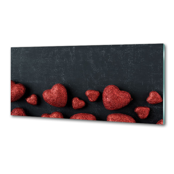 Kitchen splashback Hearts on the board