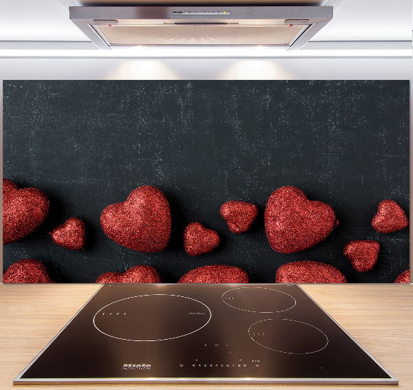 Kitchen splashback Hearts on the board