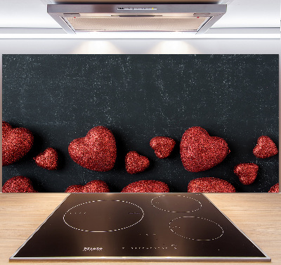 Kitchen splashback Hearts on the board