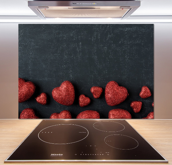 Kitchen splashback Hearts on the board