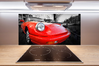 Glass splashback Classic car