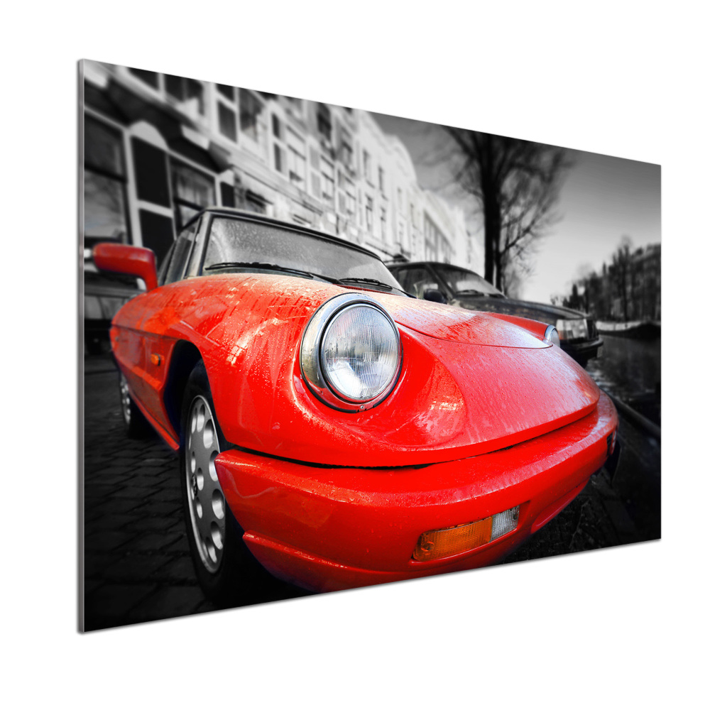 Glass splashback Classic car