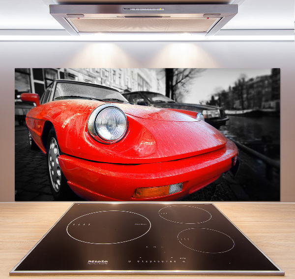 Glass splashback Classic car