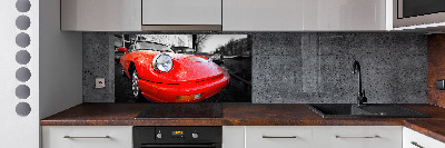 Glass splashback Classic car