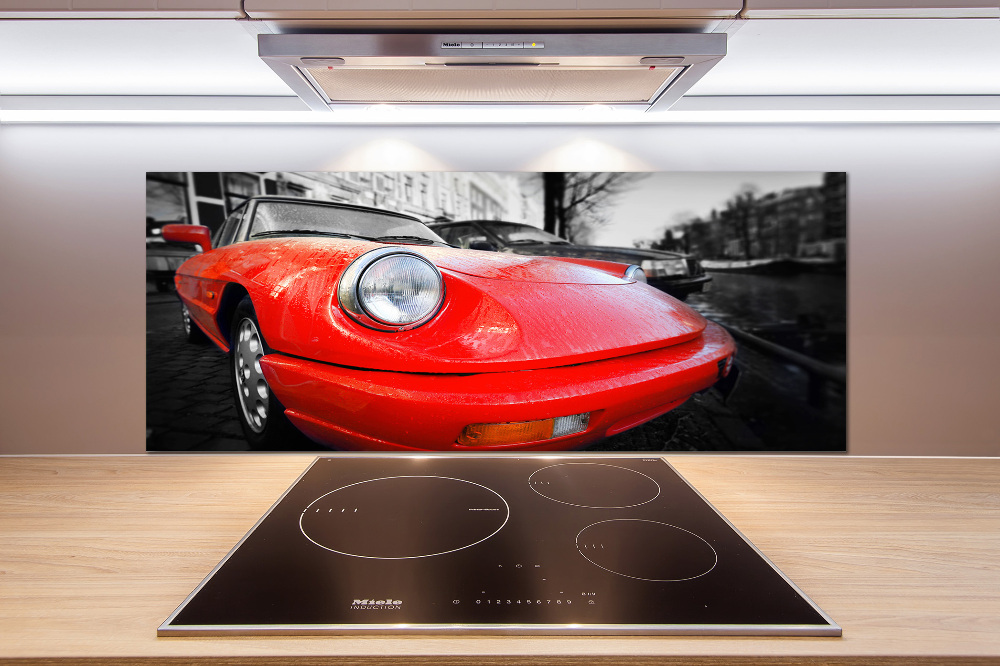 Glass splashback Classic car