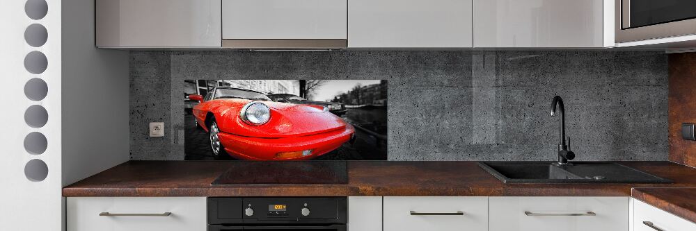 Glass splashback Classic car