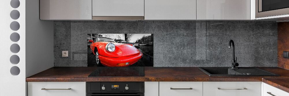 Glass splashback Classic car