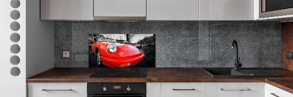 Glass splashback Classic car