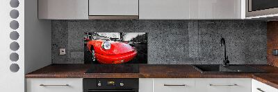 Glass splashback Classic car