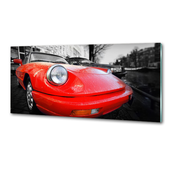 Glass splashback Classic car