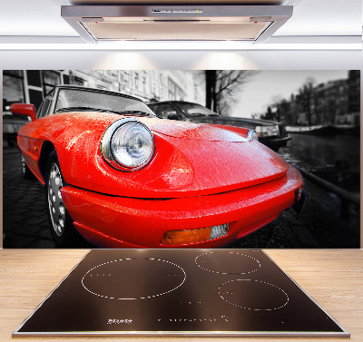 Glass splashback Classic car