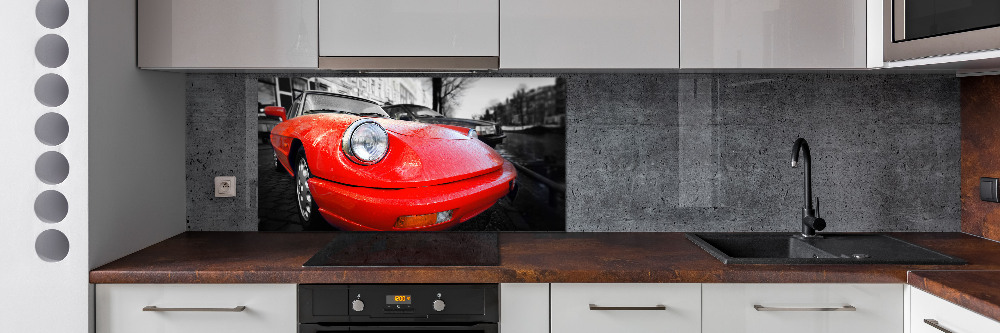 Glass splashback Classic car