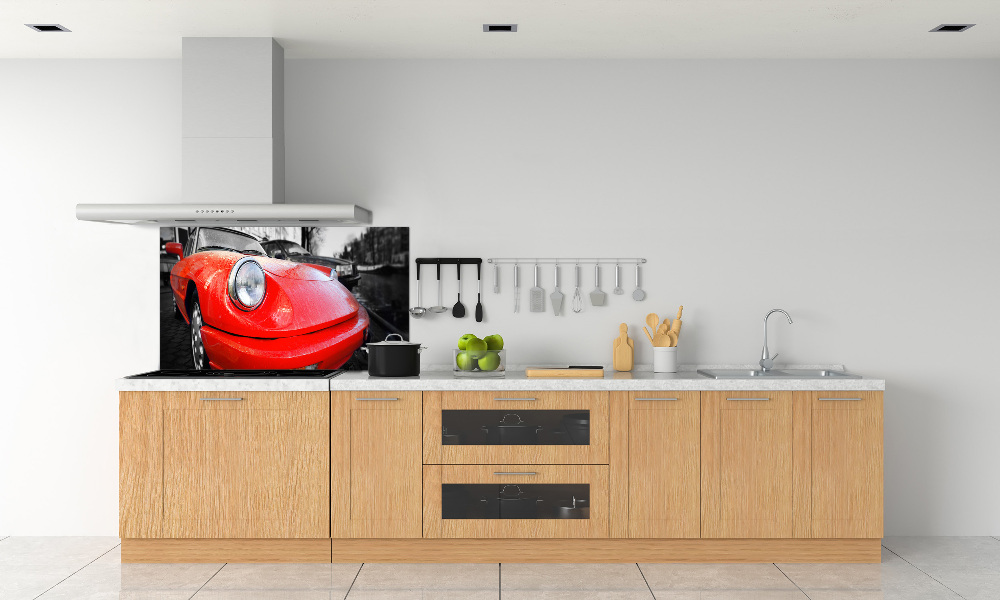 Glass splashback Classic car